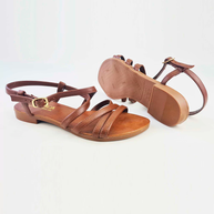 Genuine Leather Handmade Ankle Tie Flat Sandal ACAIACA Model 891