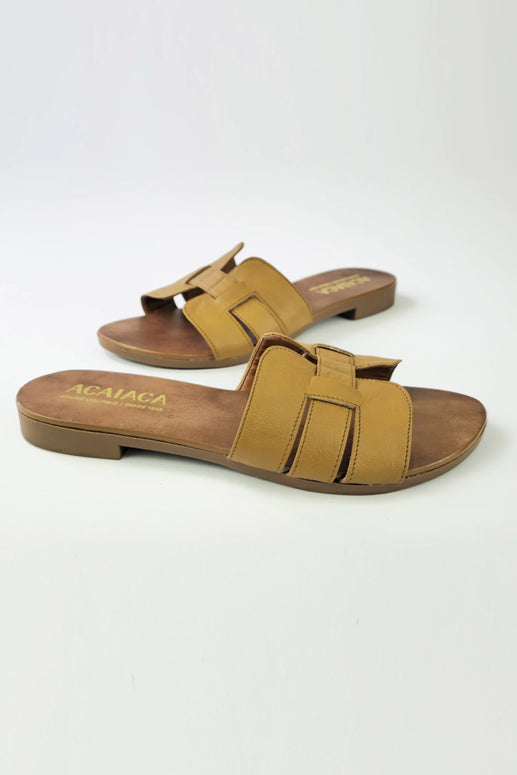 Genuine Leather Handmade  Flat Sandal ACAIACA Model 900